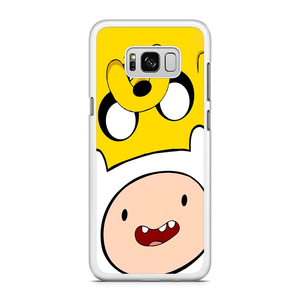 Finn and Jake Adventure Time Samsung Galaxy S8 Case-Rubber / White (2D Case)-Xtracase