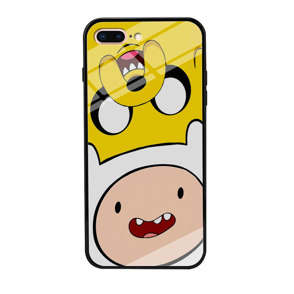 Finn and Jake Adventure Time iPhone 7 Plus Case-Tempered Glass Case-Xtracase