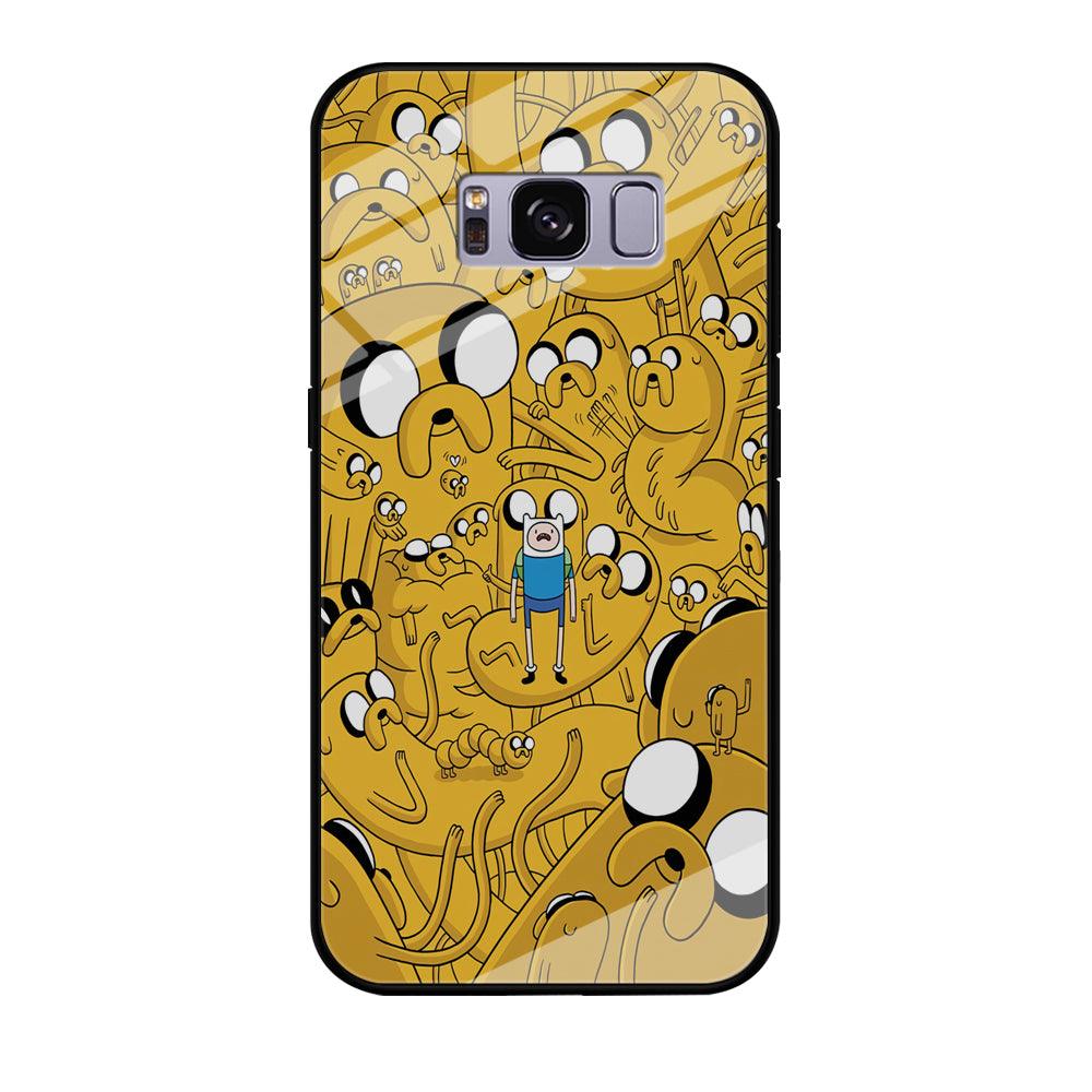 Finn and Jake Doodle Samsung Galaxy S8 Case-Tempered Glass Case-Xtracase