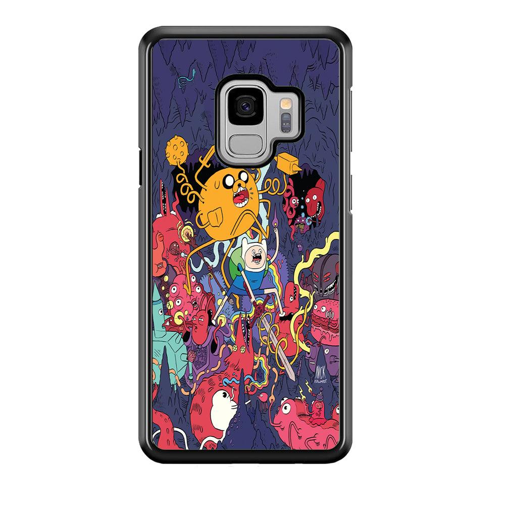 Finn and Jake Fights Monsters Samsung Galaxy S9 Case-Plastic / Full Wrap (3D Case)-Xtracase