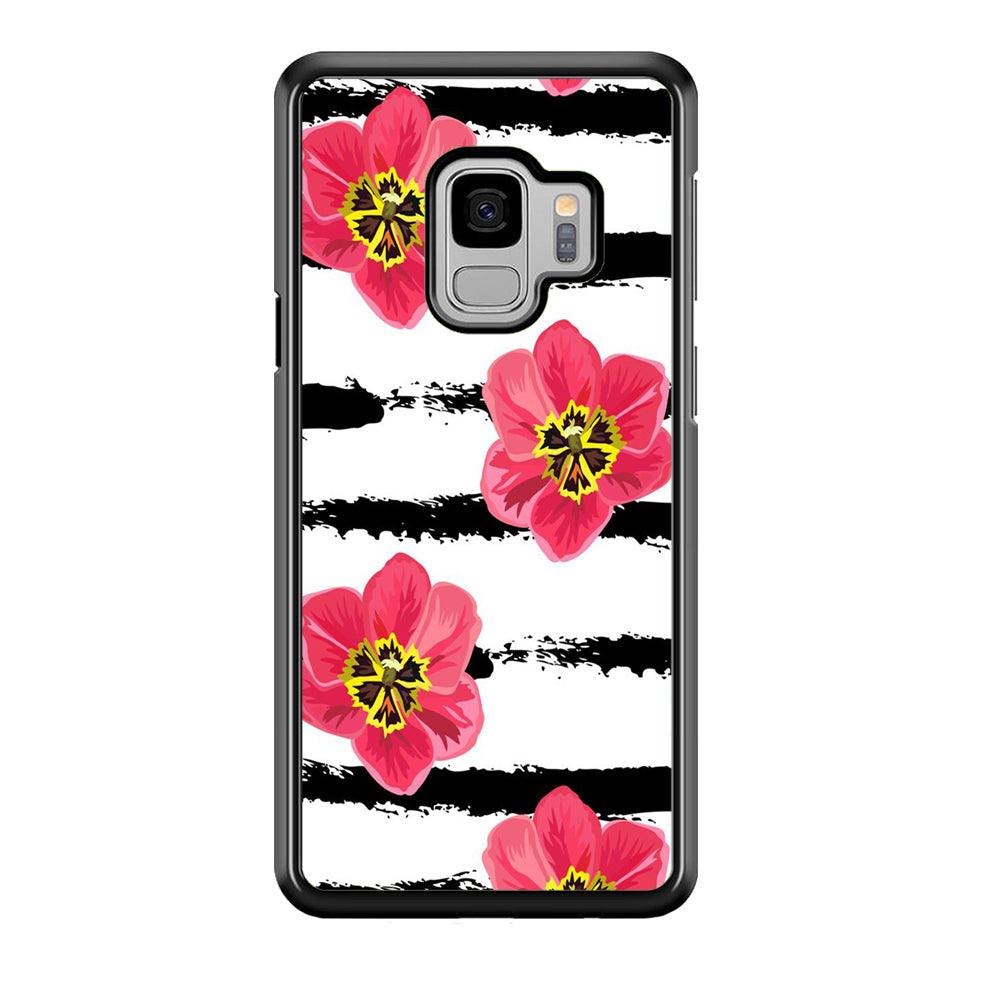 Flower Painting Streak Samsung Galaxy S9 Case-Plastic / Full Wrap (3D Case)-Xtracase
