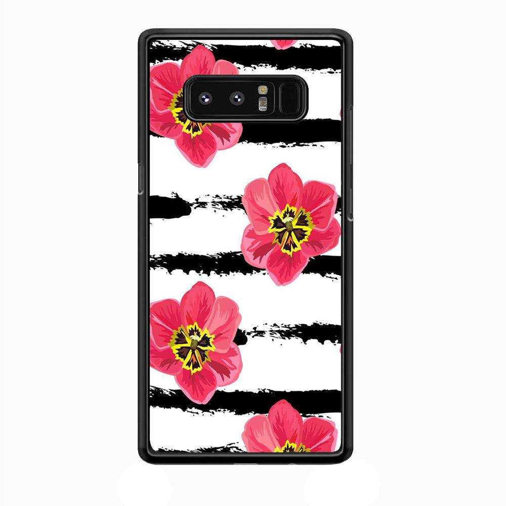 Flower Painting Streak Samsung Galaxy Note 8 Case-Plastic / Full Wrap (3D Case)-Xtracase