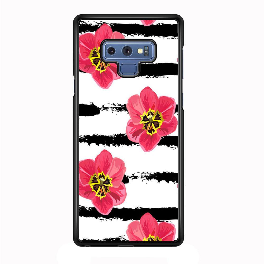 Flower Painting Streak Samsung Galaxy Note 9 Case-Plastic / Full Wrap (3D Case)-Xtracase