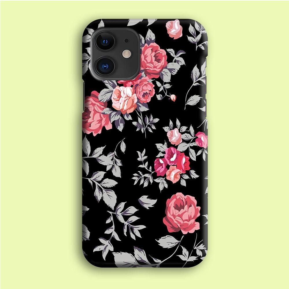 Flower Pattern 004 iPhone 12 Mini Case-Plastic / Full Wrap (3D Case)-Xtracase