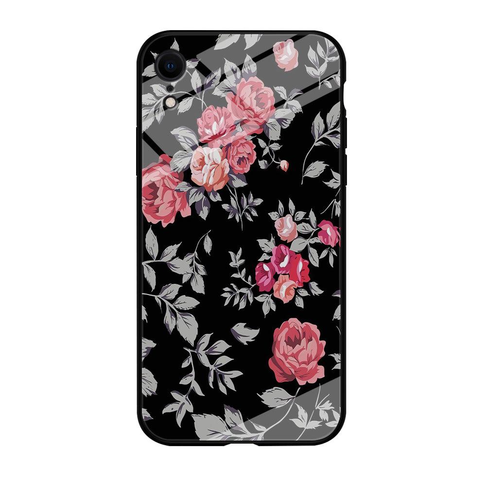 Flower Pattern 004 iPhone XR Case-Tempered Glass Case-Xtracase