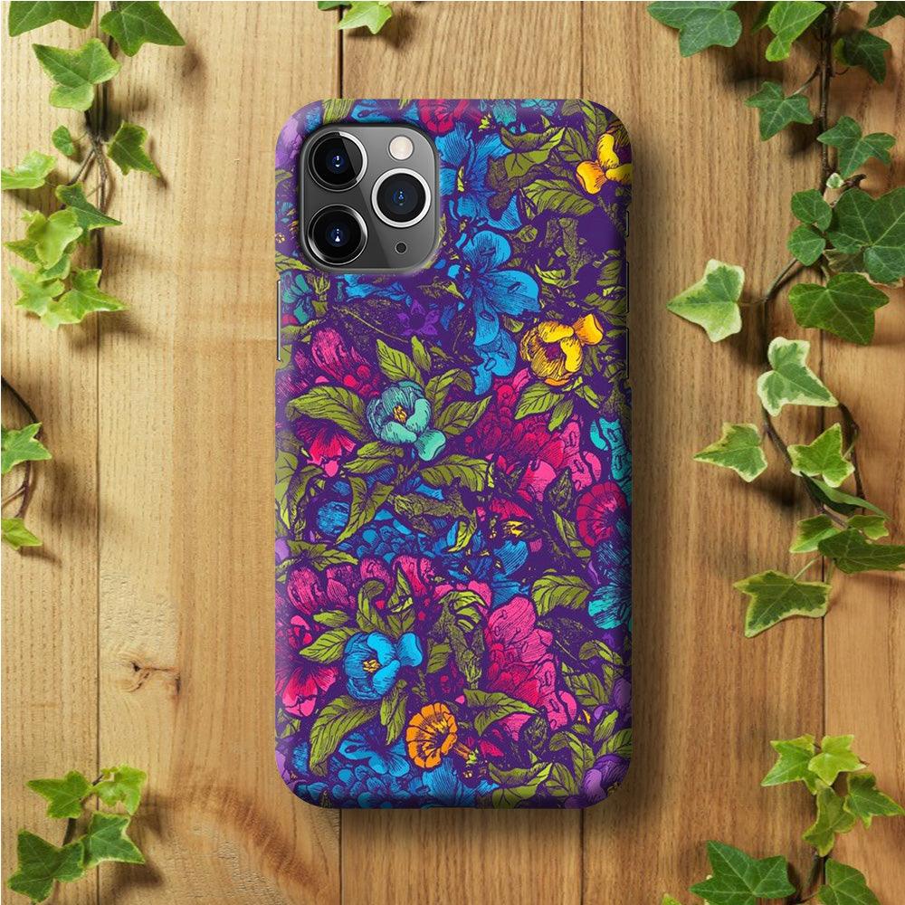 Flower Pattern 005 iPhone 11 Pro Case-Plastic / Full Wrap (3D Case)-Xtracase