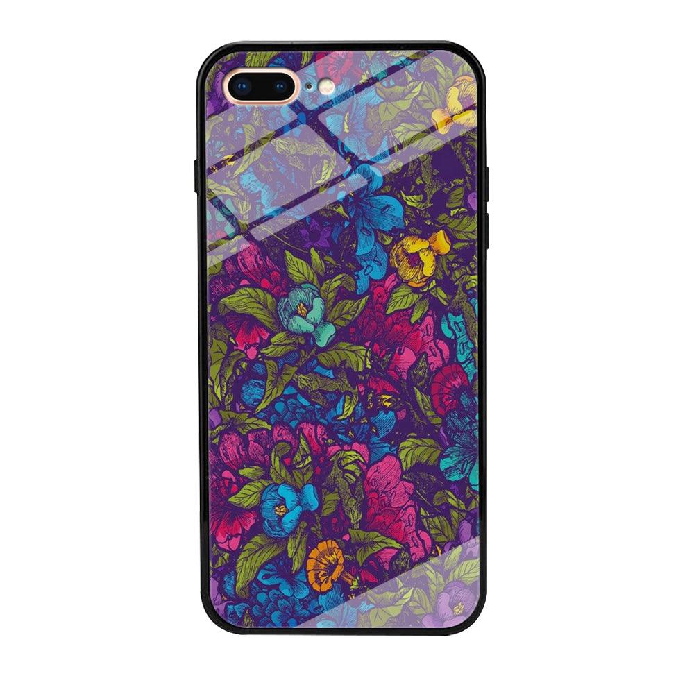 Flower Pattern 005 iPhone 7 Plus Case-Tempered Glass Case-Xtracase