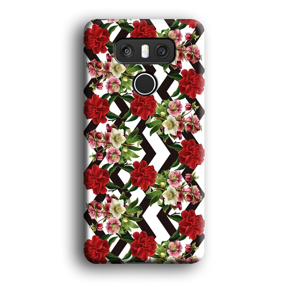 Flowers Zigzag Stripe LG G6 3D Case-Xtracase