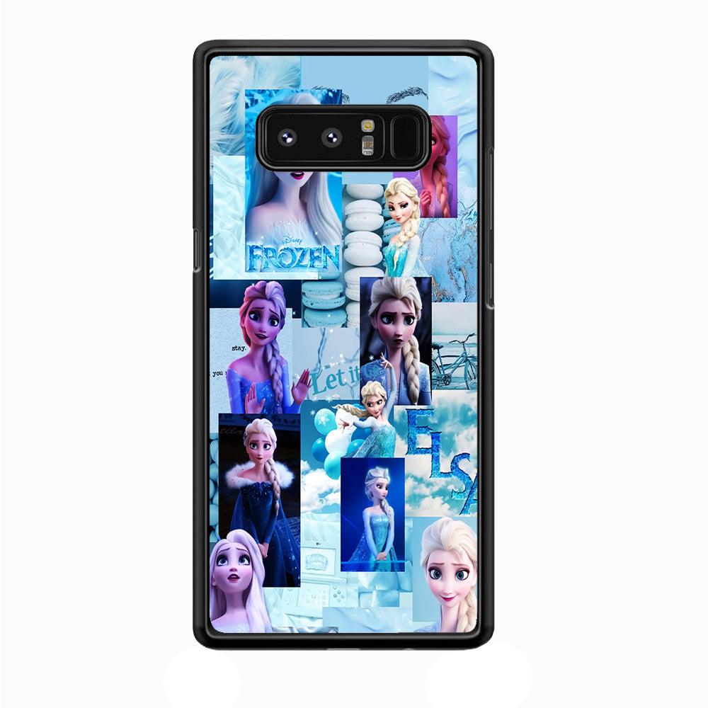 Frozen Elsa Aesthetic Samsung Galaxy Note 8 Case-Rubber / Black (2D Case)-Xtracase