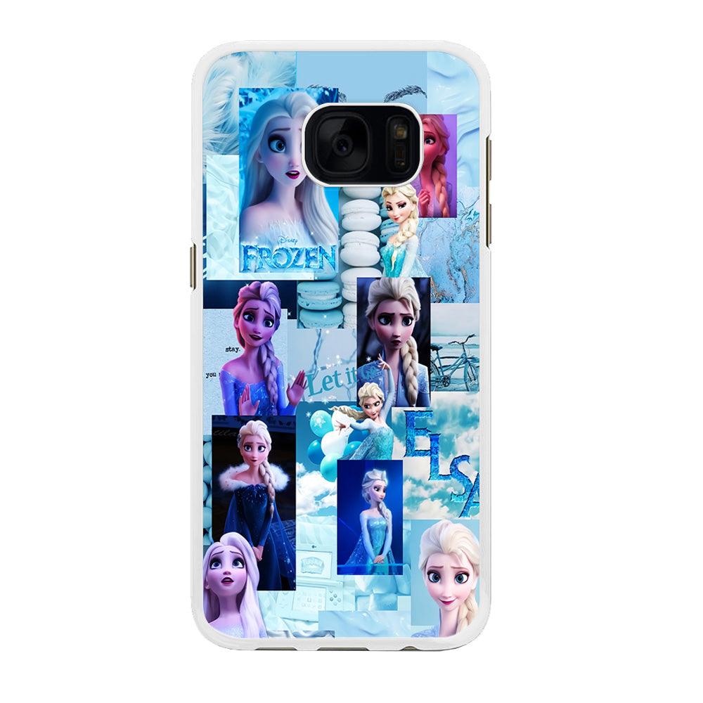 Frozen Elsa Aesthetic Samsung Galaxy S7 Case-Rubber / White (2D Case)-Xtracase
