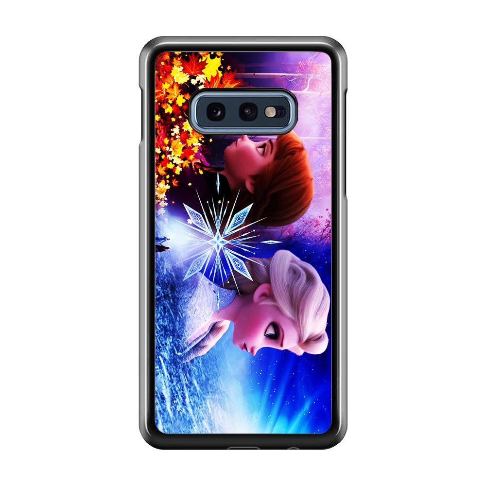 Frozen Elsa and Anna Samsung Galaxy S10E Case-Rubber / Black (2D Case)-Xtracase