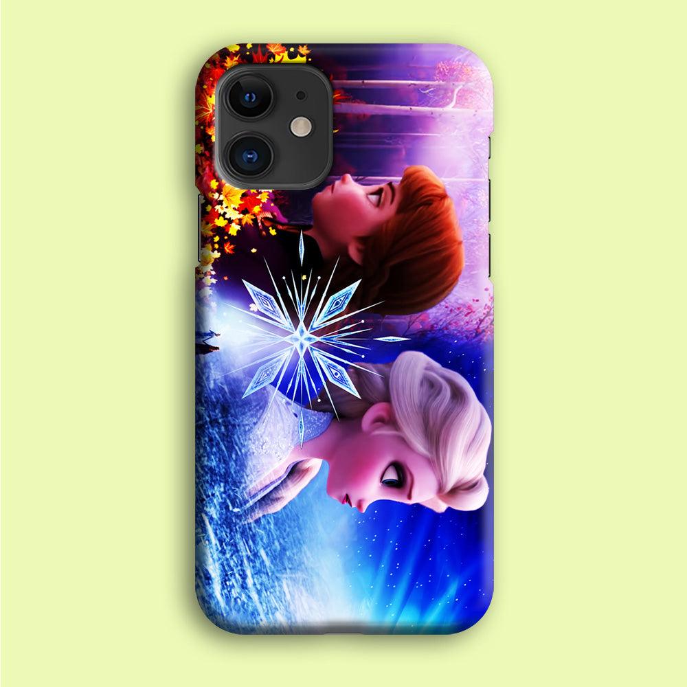 Frozen Elsa and Anna iPhone 12 Mini Case-Plastic / Full Wrap (3D Case)-Xtracase