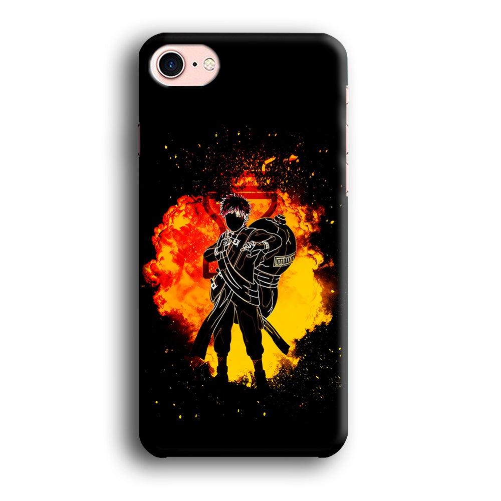 Gaara Silhouette iPhone SE 2020 Case-Plastic / Full Wrap (3D Case)-Xtracase