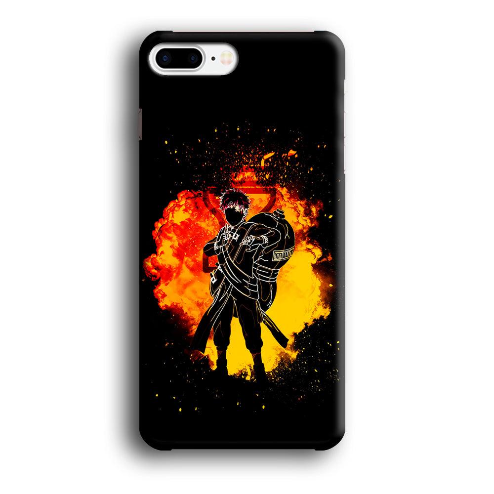 Gaara Silhouette iPhone 8 Plus Case-Plastic / Full Wrap (3D Case)-Xtracase