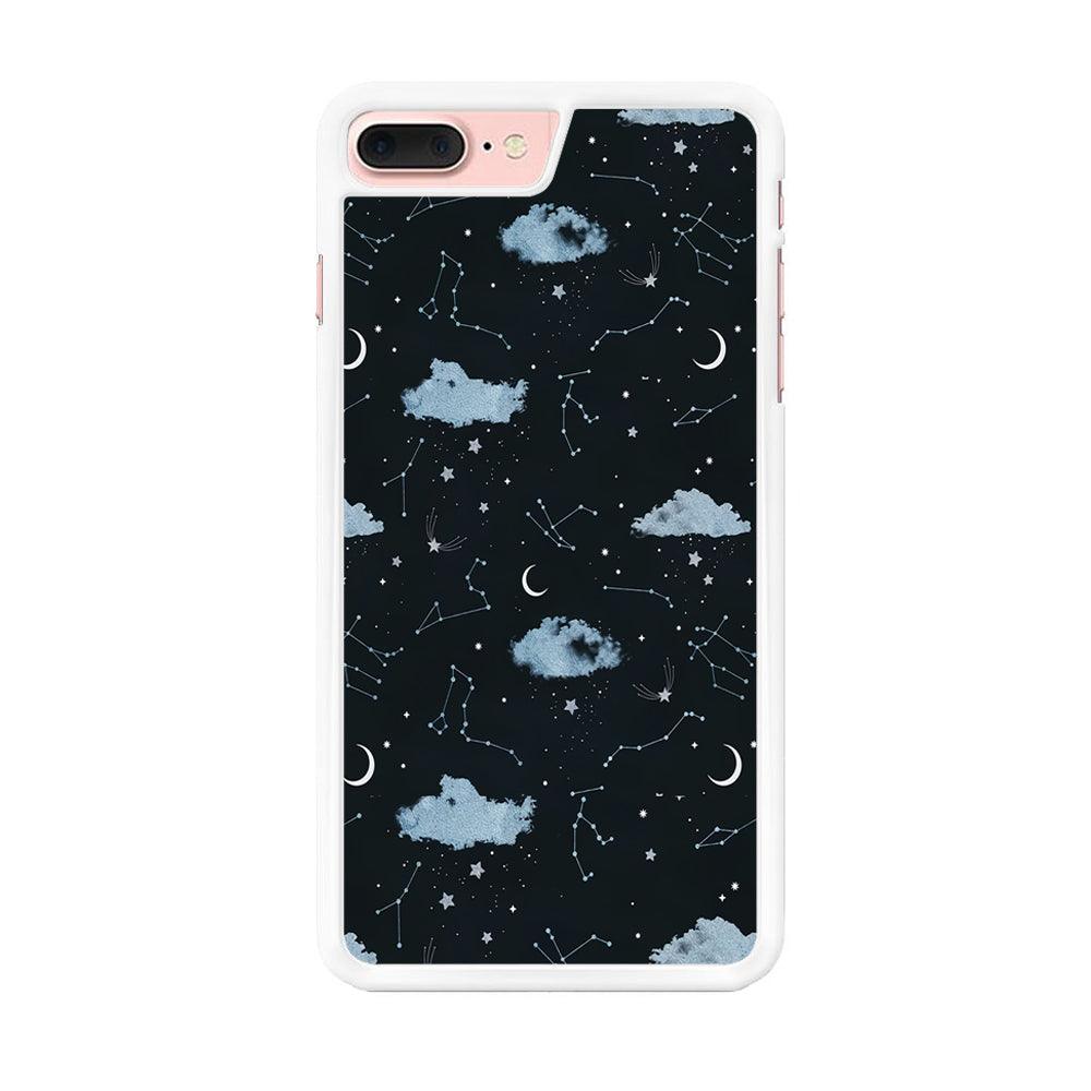 Galaxy Art 001 iPhone 8 Plus Case-Rubber / White (2D Case)-Xtracase