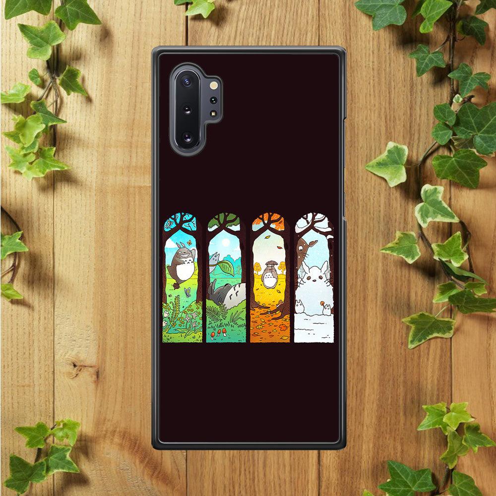 Ghibli Elemental Charms Brown Samsung Galaxy Note 10 Plus Case-Rubber / Black (2D Case)-Xtracase
