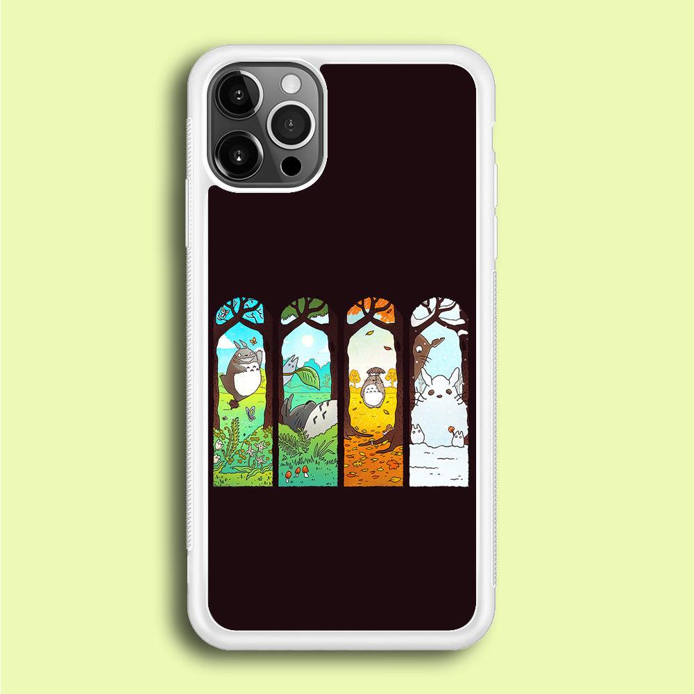 Ghibli Elemental Charms Brown iPhone 12 Pro Max Case-Rubber / White (2D Case)-Xtracase