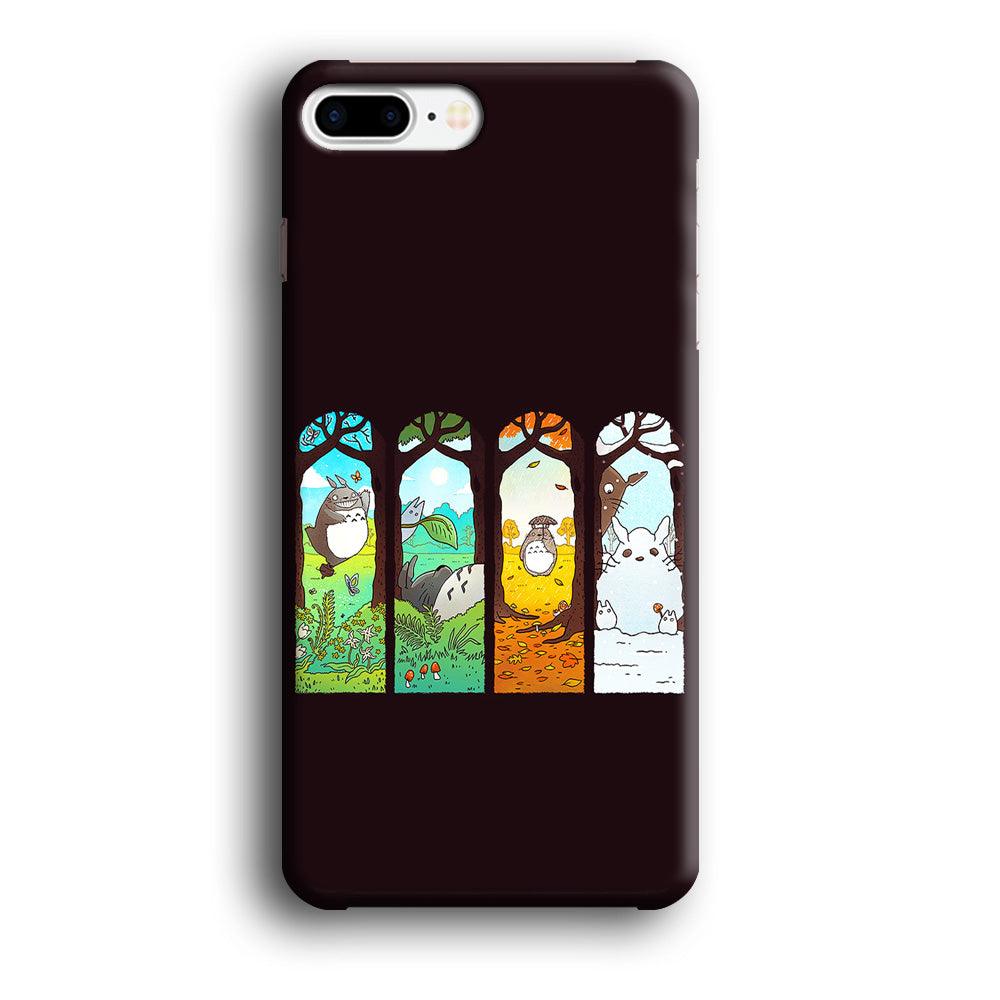 Ghibli Elemental Charms Brown iPhone 7 Plus Case-Plastic / Full Wrap (3D Case)-Xtracase
