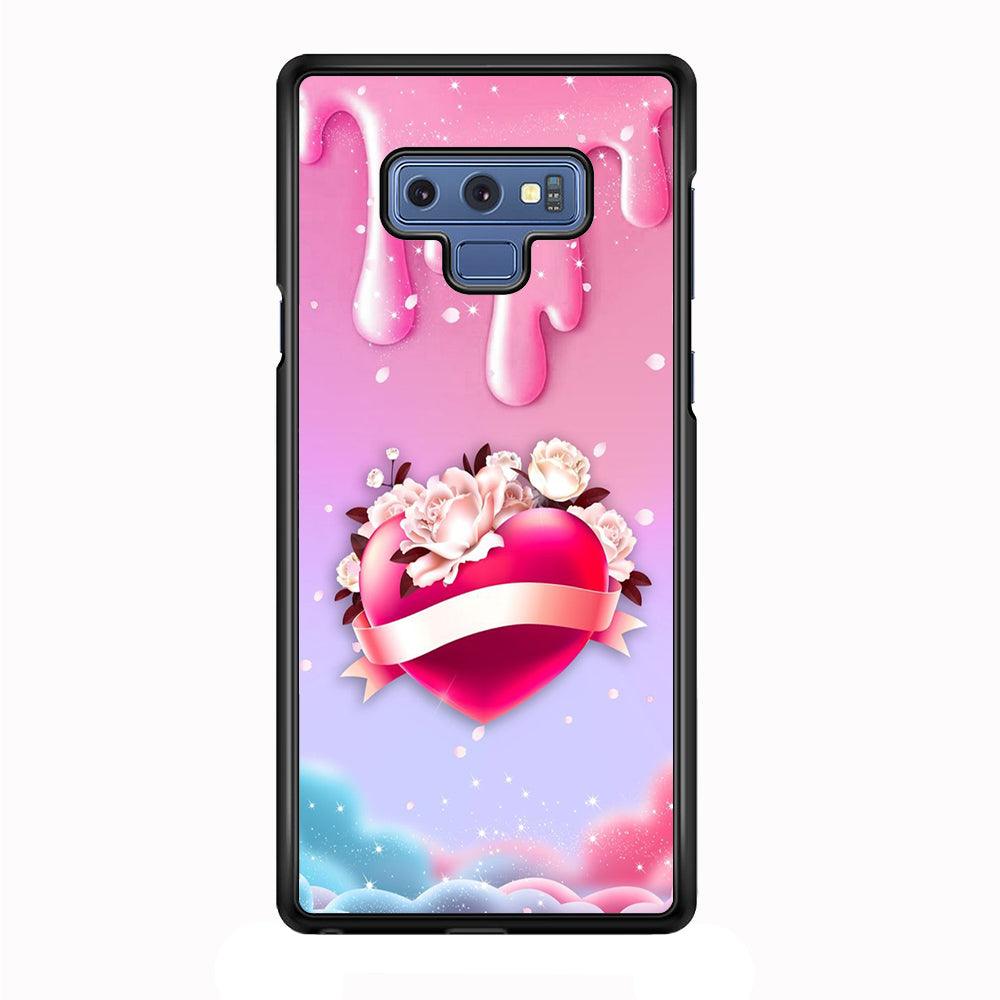 Girly Cute Love Roses Samsung Galaxy Note 9 Case-Plastic / Full Wrap (3D Case)-Xtracase