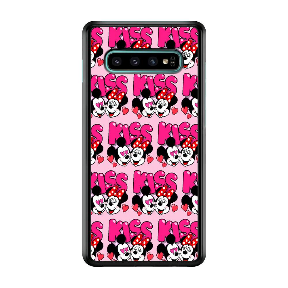 Girly Kiss Mickey Mouse Couple Samsung Galaxy S10 Plus Case-Plastic / Full Wrap (3D Case)-Xtracase