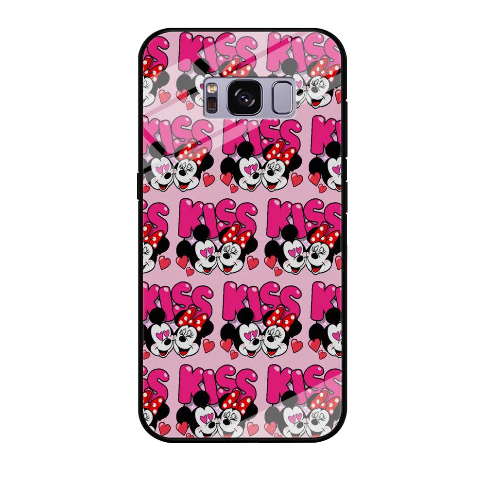 Girly Kiss Mickey Mouse Couple Samsung Galaxy S8 Case-Tempered Glass Case-Xtracase