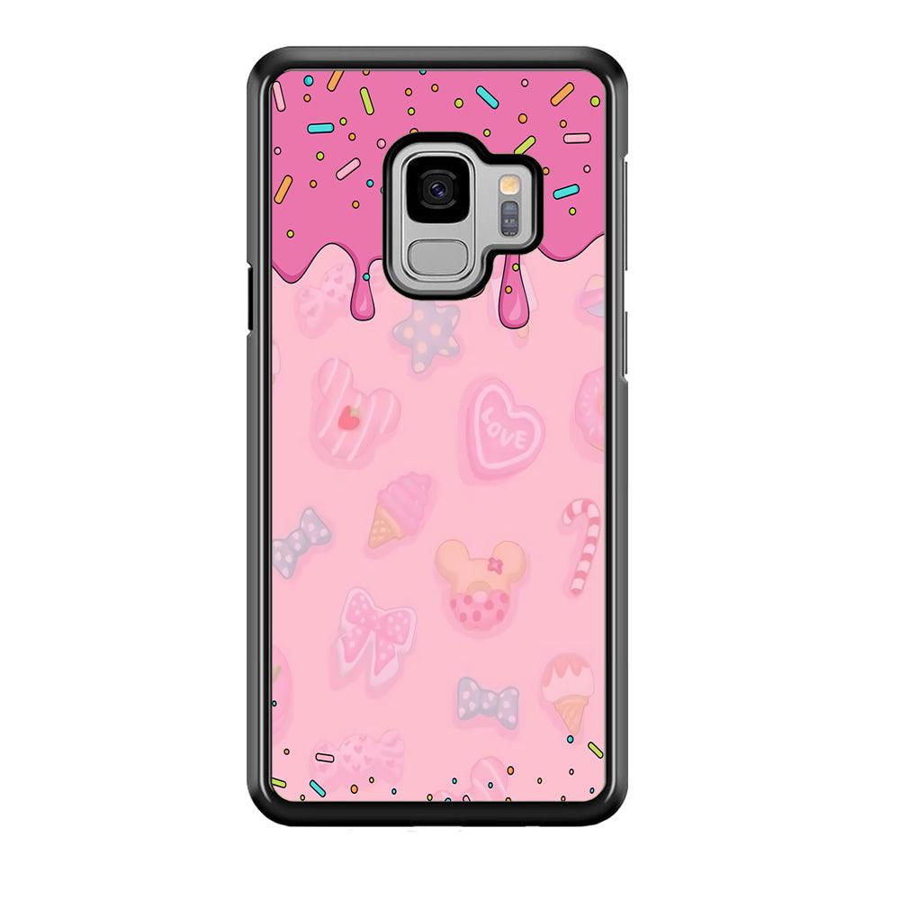 Girly Sweet Pink Cream Samsung Galaxy S9 Case-Plastic / Full Wrap (3D Case)-Xtracase