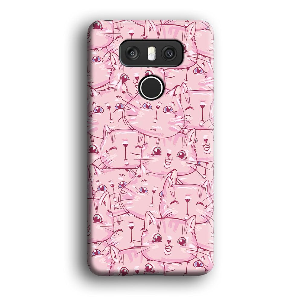 Girly Cute Face Cat LG G6 3D Case-Xtracase