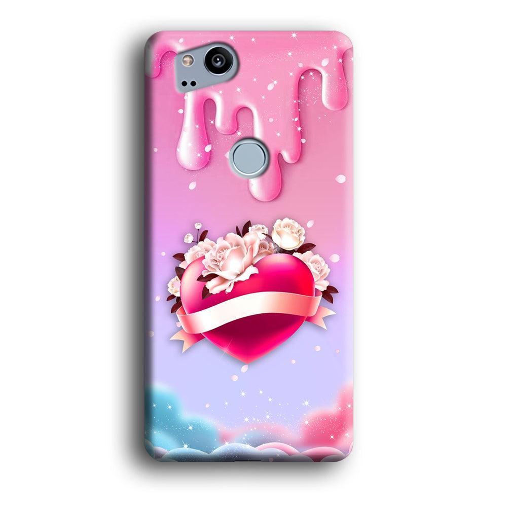 Girly Cute Love Roses Google Pixel 2 3D Case-Xtracase