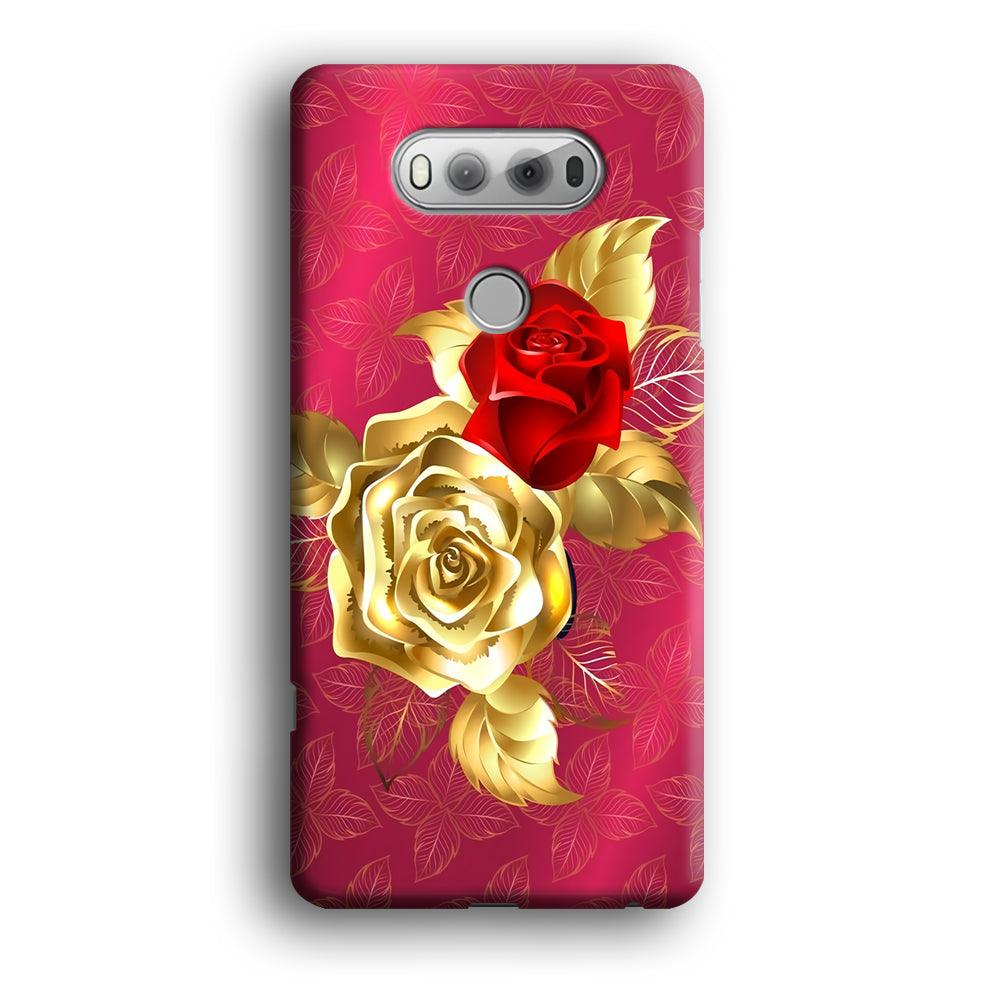 Girly Golden and Red Roses LG V20 3D Case-Xtracase