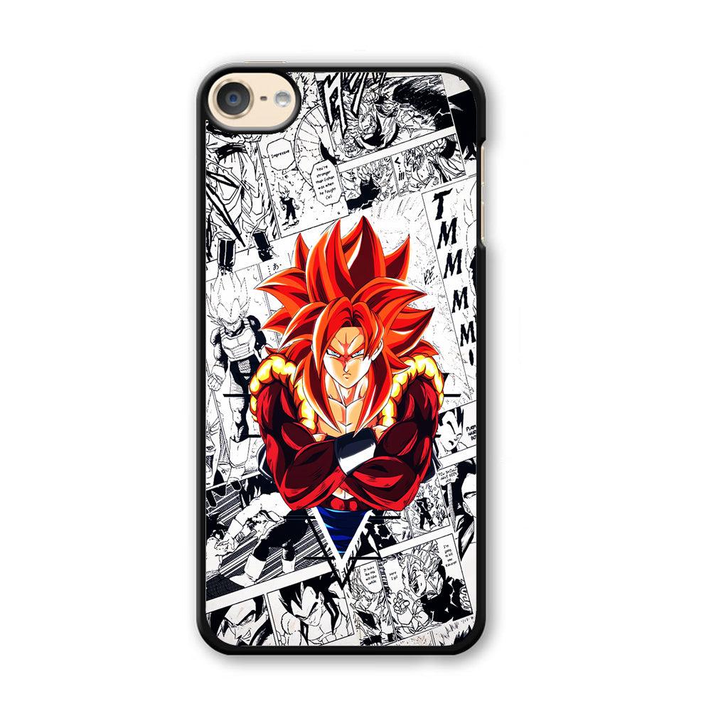 Gogeta Comic Background iPod Touch 6 Case-Plastic / Black (2D Case)-Xtracase