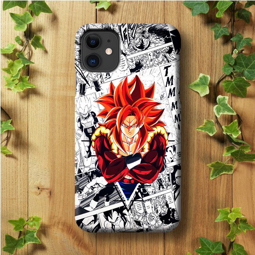 Gogeta Comic Background iPhone 11 Case-Plastic / Full Wrap (3D Case)-Xtracase