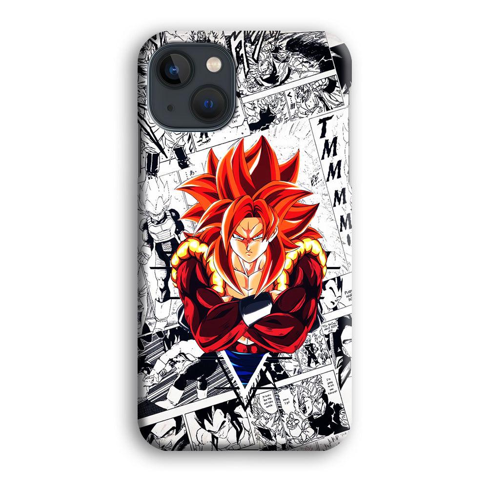 Gogeta Comic Background iPhone 13 Mini Case-Plastic / Full Wrap (3D Case)-Xtracase