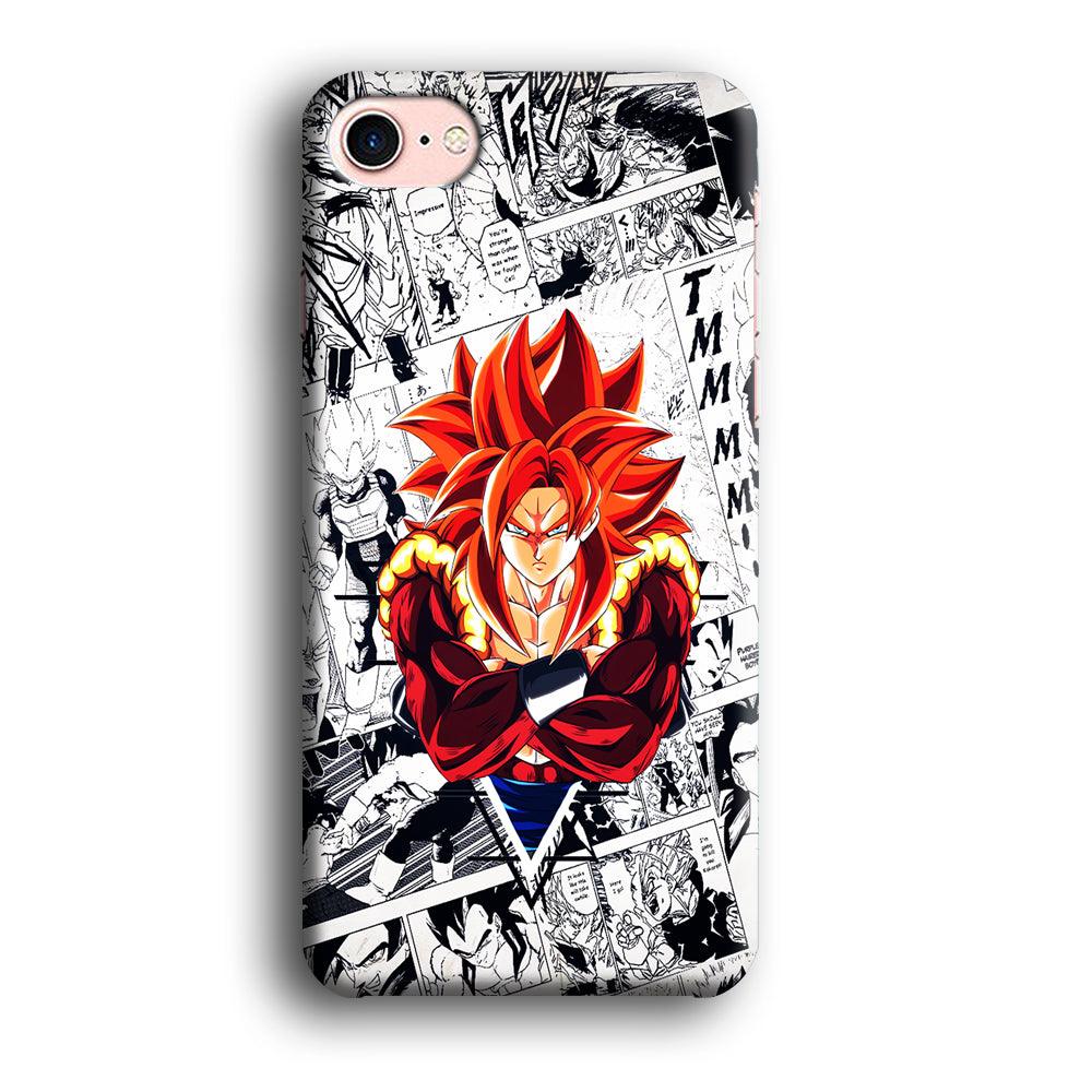 Gogeta Comic Background iPhone SE 2020 Case-Plastic / Full Wrap (3D Case)-Xtracase