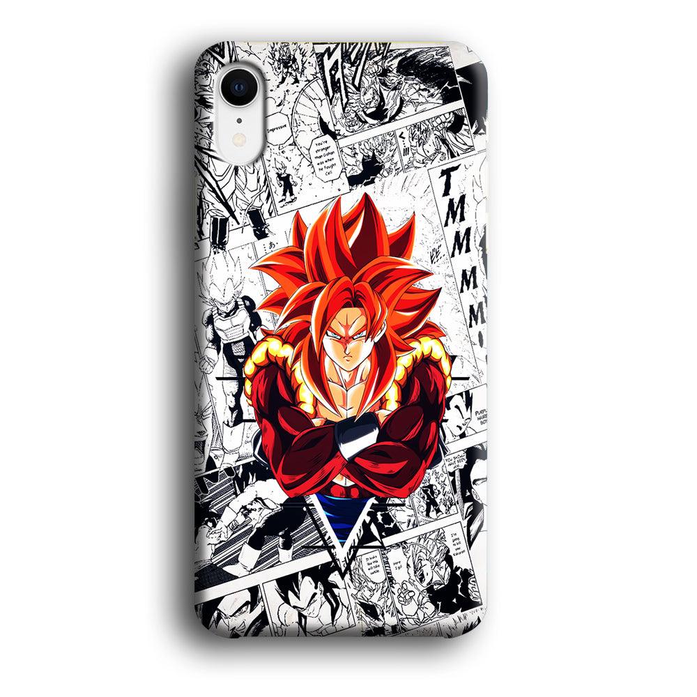 Gogeta Comic Background iPhone XR Case-Plastic / Full Wrap (3D Case)-Xtracase