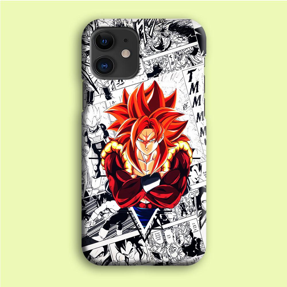 Gogeta Comic Background iPhone 12 Case-Plastic / Full Wrap (3D Case)-Xtracase