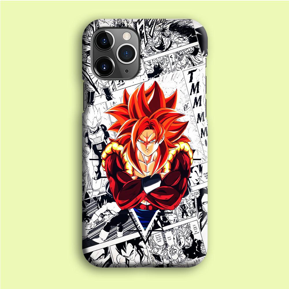Gogeta Comic Background iPhone 12 Pro Case-Plastic / Full Wrap (3D Case)-Xtracase