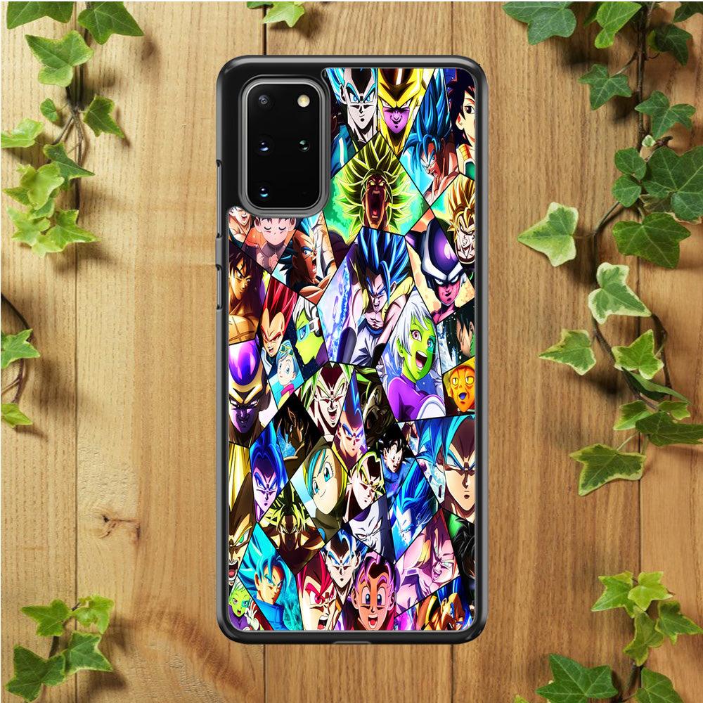 Goku And All Characters Samsung Galaxy S20 Plus Case-Rubber / Black (2D Case)-Xtracase