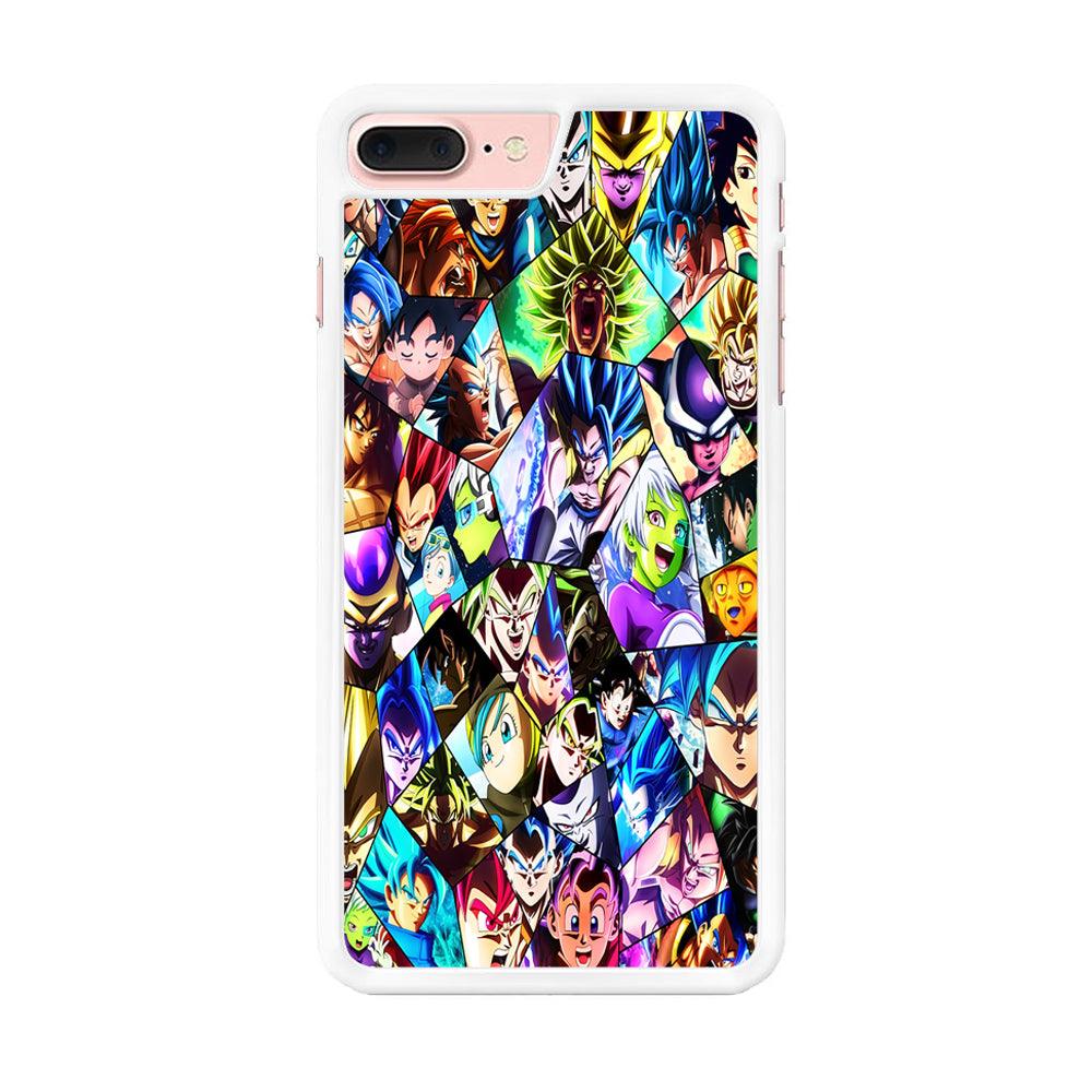 Goku And All Characters iPhone 8 Plus Case-Rubber / White (2D Case)-Xtracase