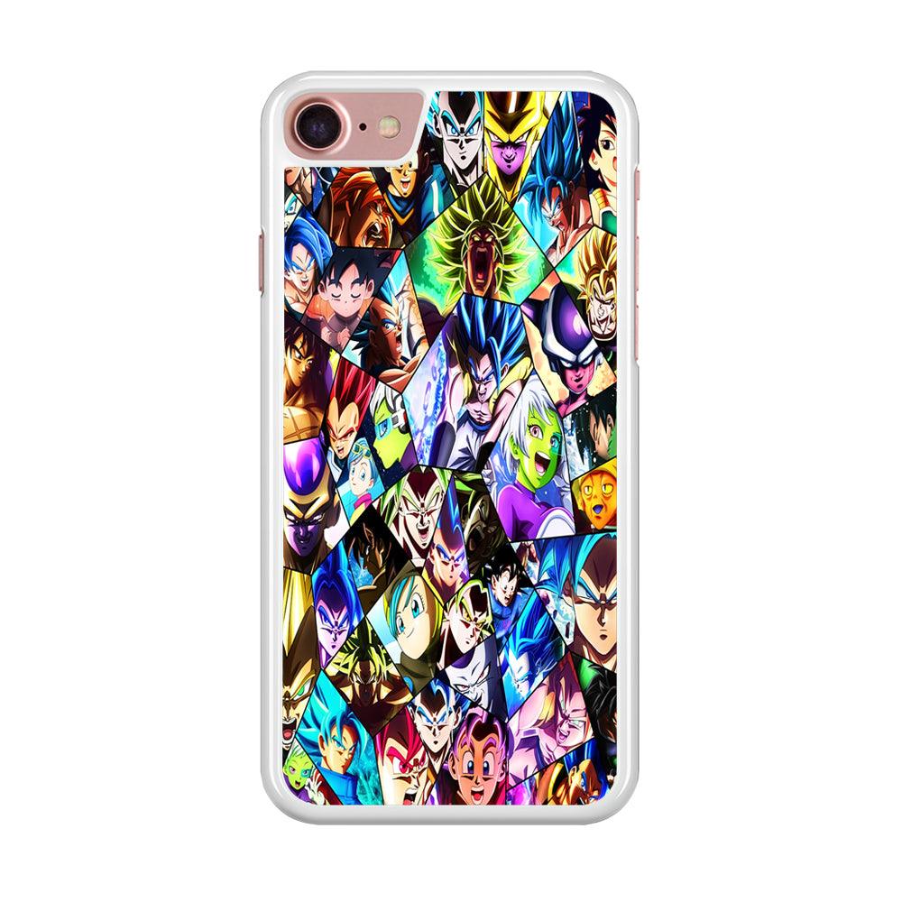 Goku And All Characters iPhone SE 2020 Case-Rubber / White (2D Case)-Xtracase