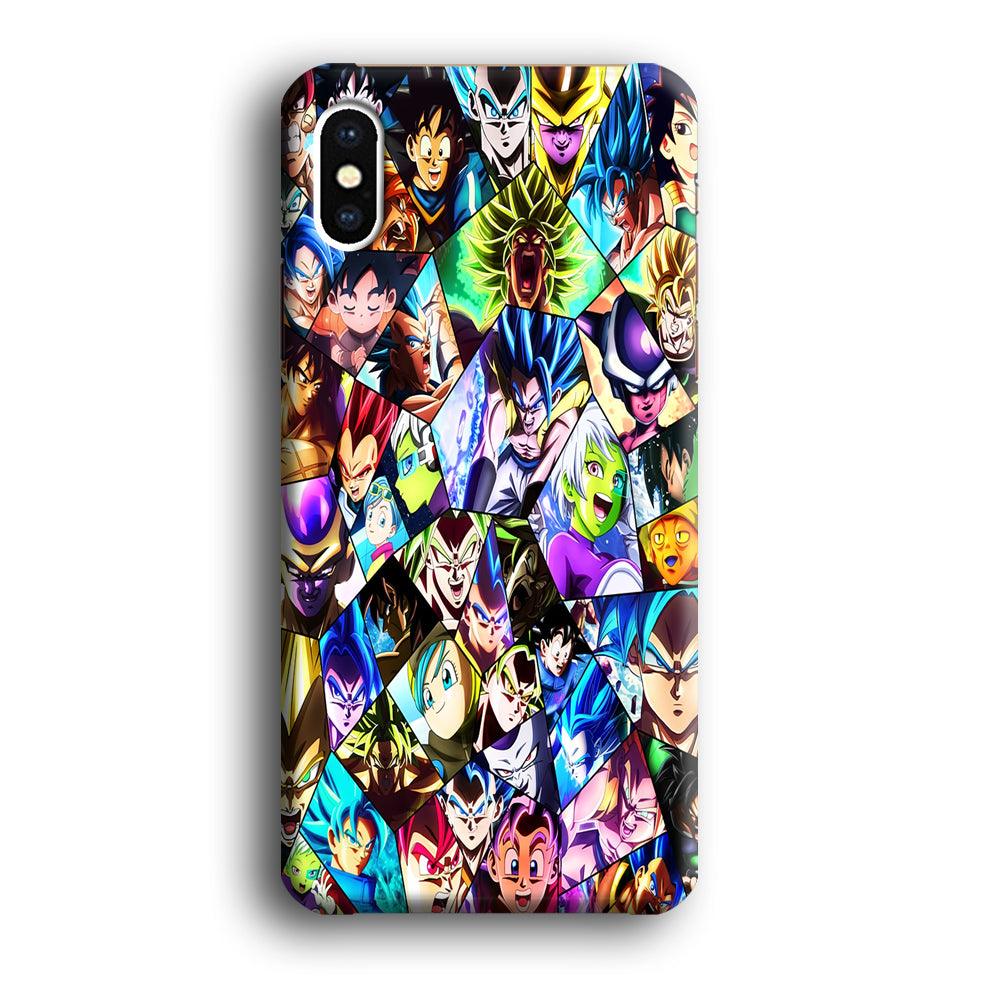Goku And All Characters iPhone X Case-Plastic / Full Wrap (3D Case)-Xtracase