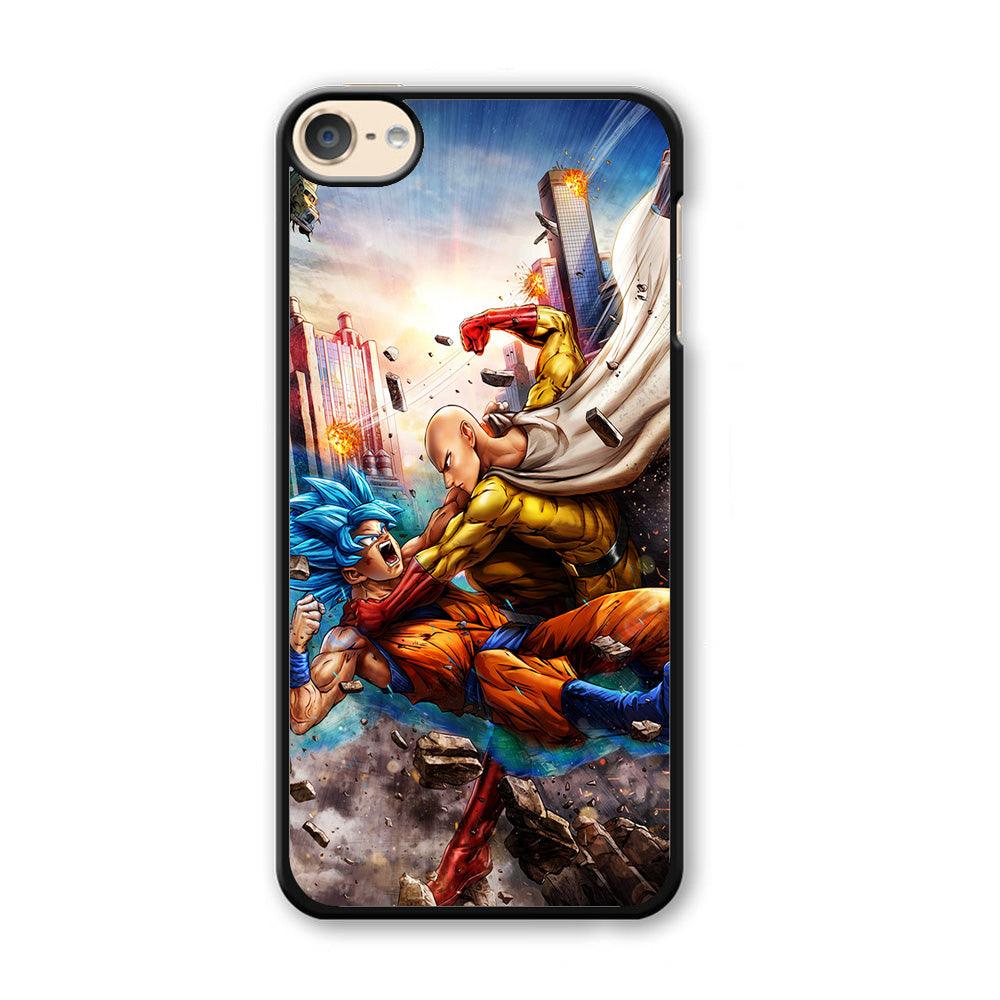 Goku VS Saitama iPod Touch 6 Case-Plastic / White (2D Case)-Xtracase