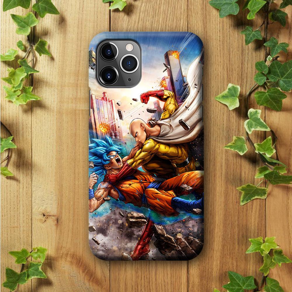 Goku VS Saitama iPhone 11 Pro Case-Plastic / Full Wrap (3D Case)-Xtracase