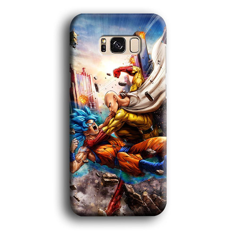 Goku VS Saitama Samsung Galaxy S8 Case-Plastic / Full Wrap (3D Case)-Xtracase