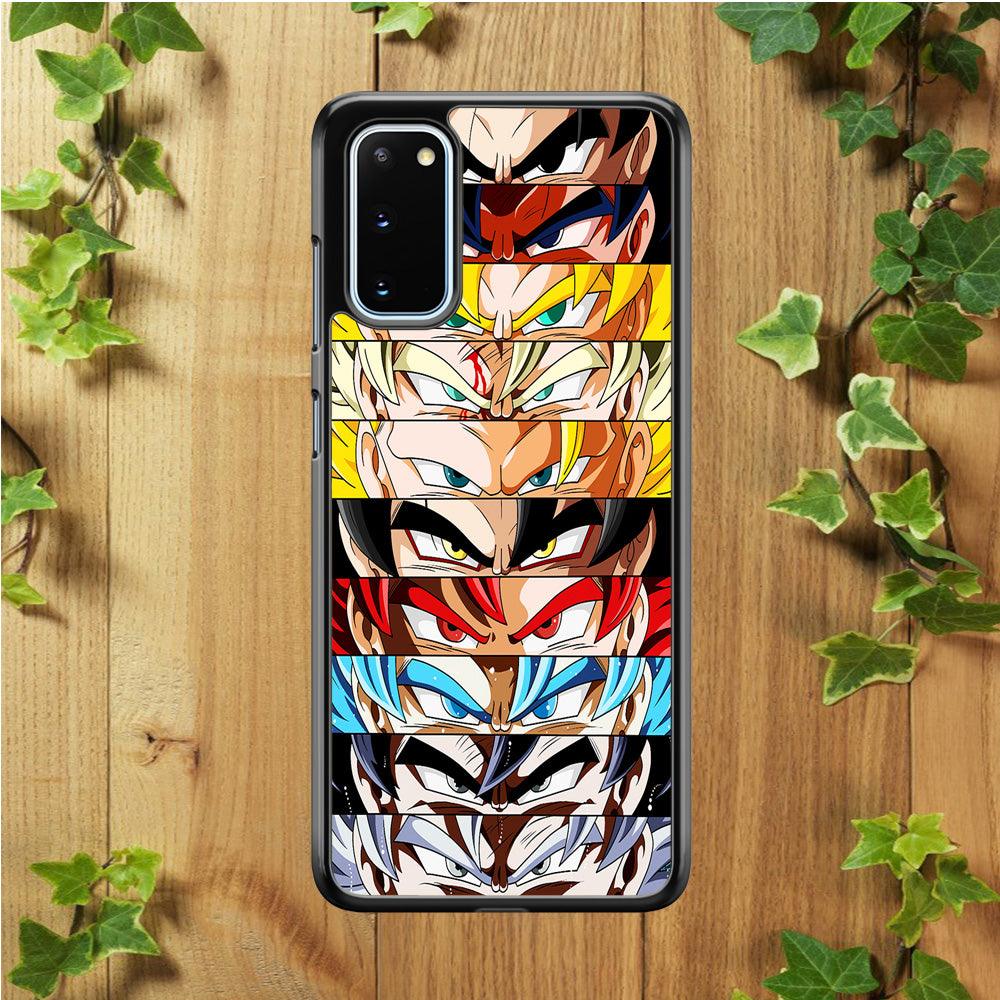 Goku's Eyes Group Dragon Ball Samsung Galaxy S20 Case-Rubber / Black (2D Case)-Xtracase