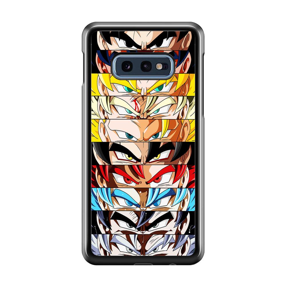 Goku's Eyes Group Dragon Ball Samsung Galaxy S10E Case-Rubber / White (2D Case)-Xtracase