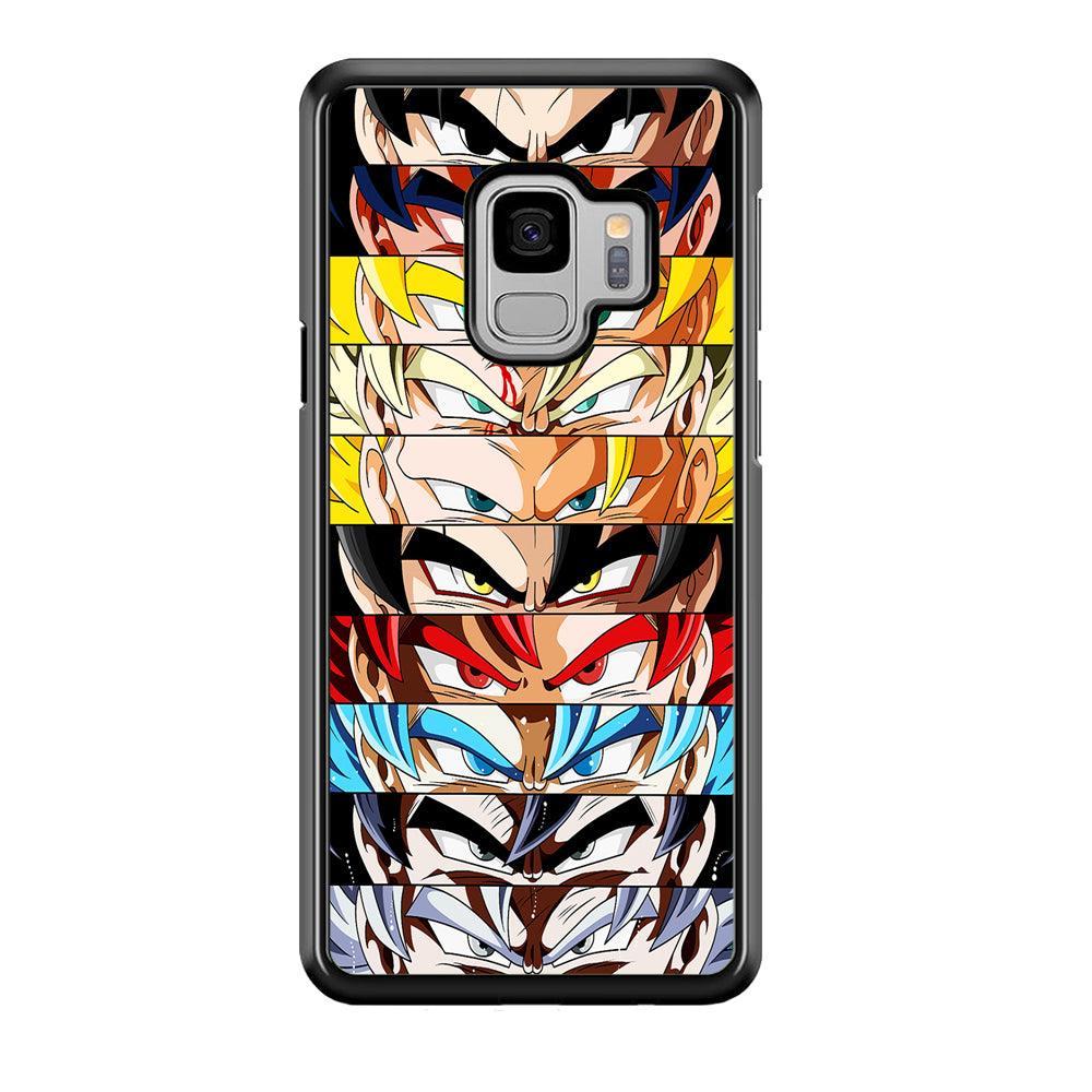 Goku's Eyes Group Dragon Ball Samsung Galaxy S9 Case-Rubber / White (2D Case)-Xtracase