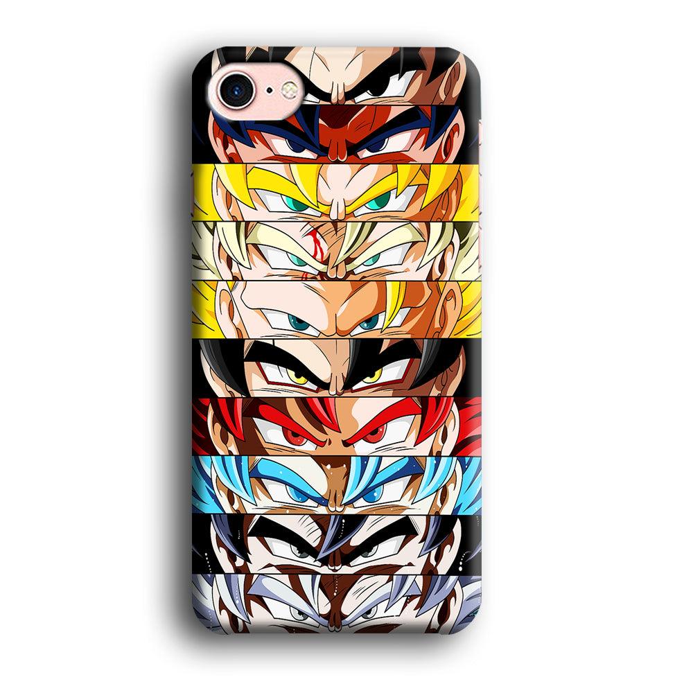Goku's Eyes Group Dragon Ball iPhone 7 Case-Plastic / Full Wrap (3D Case)-Xtracase