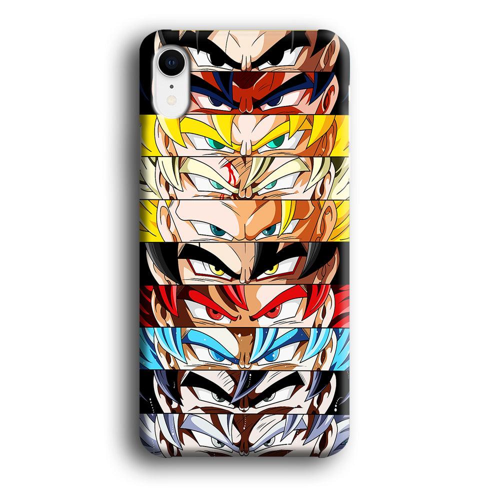 Goku's Eyes Group Dragon Ball iPhone XR Case-Plastic / Full Wrap (3D Case)-Xtracase