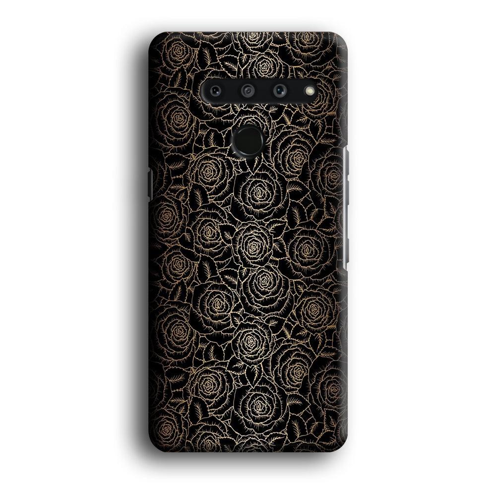 Gold Rose in The Dark LG V50 3D Case-Xtracase