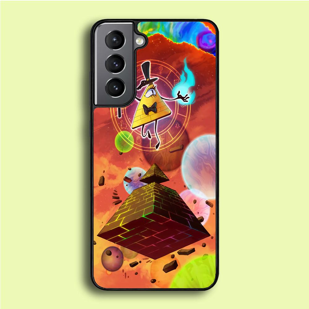 Gravity Falls Bill Cipher Art Samsung Galaxy S21 Plus Case-Rubber / White (2D Case)-Xtracase